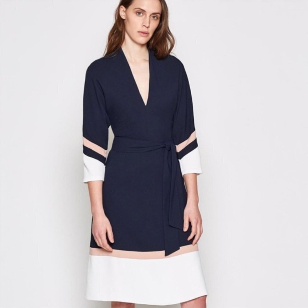 Joie aydrien Colorblock fit flare dress